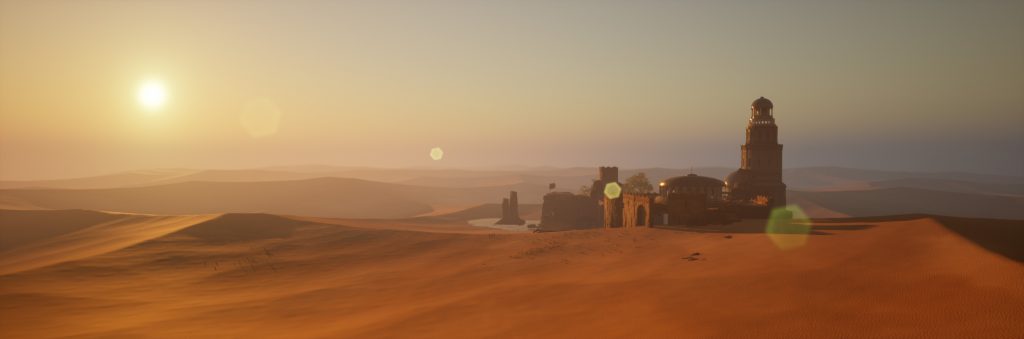 City of sand environment with Unreal Engine 5