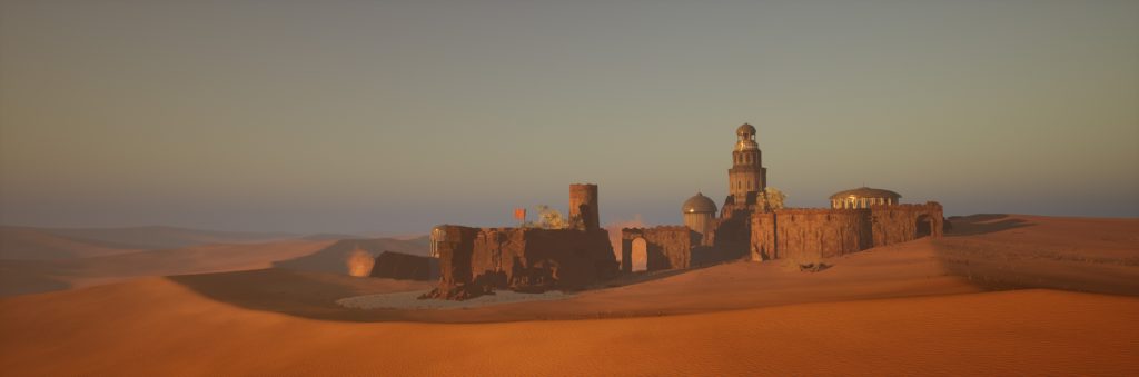City of sand environment with Unreal Engine 5